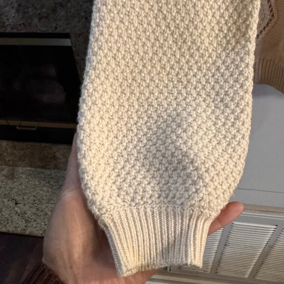 Sezane Zacharie Jumper 100% Wool Sweater Cream Embroidered Floral Size Medium - Picture 4 of 7